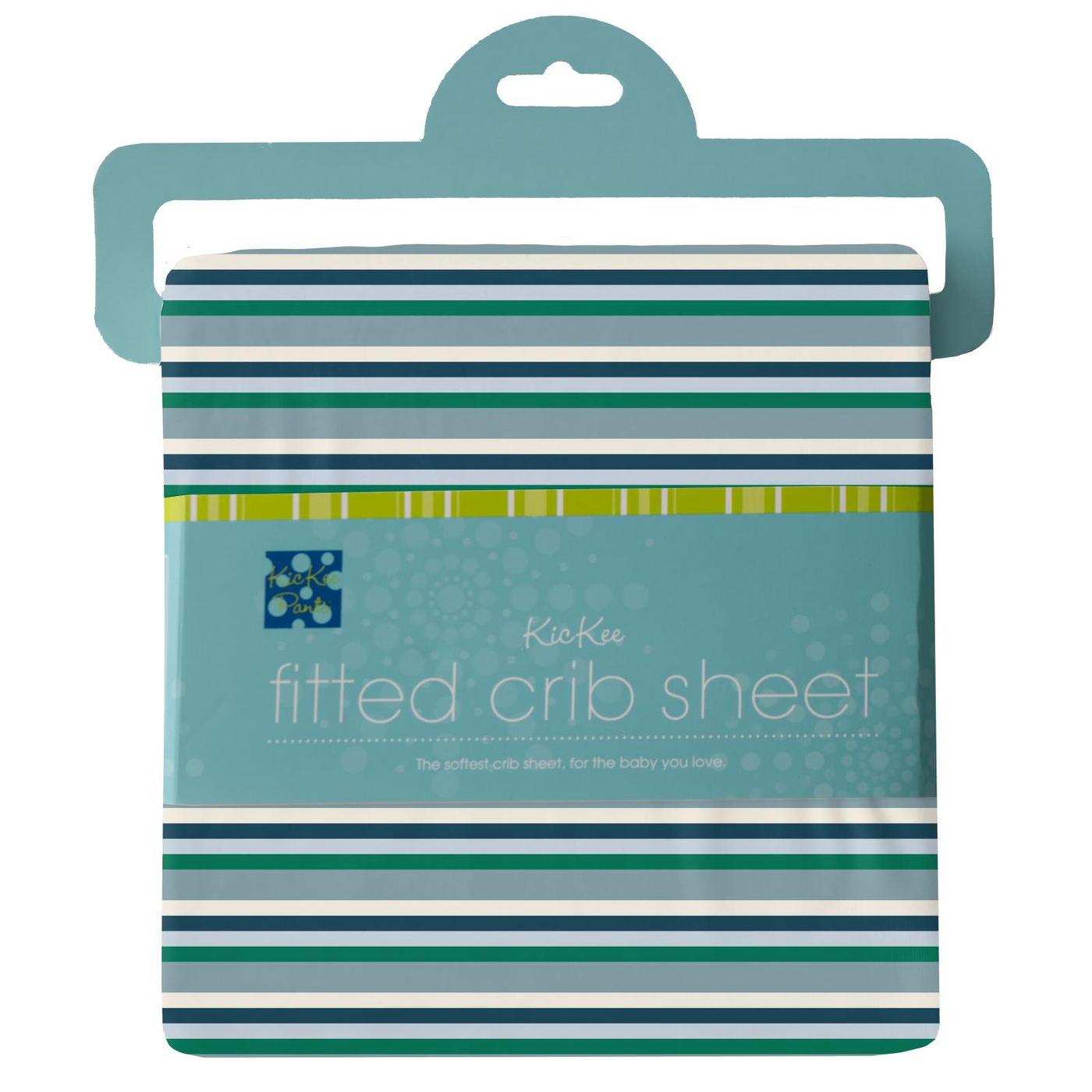 Kickee Pants Grow-with-Me Crib to Twin Fitted Sheet: Stormy Sea Stripe
