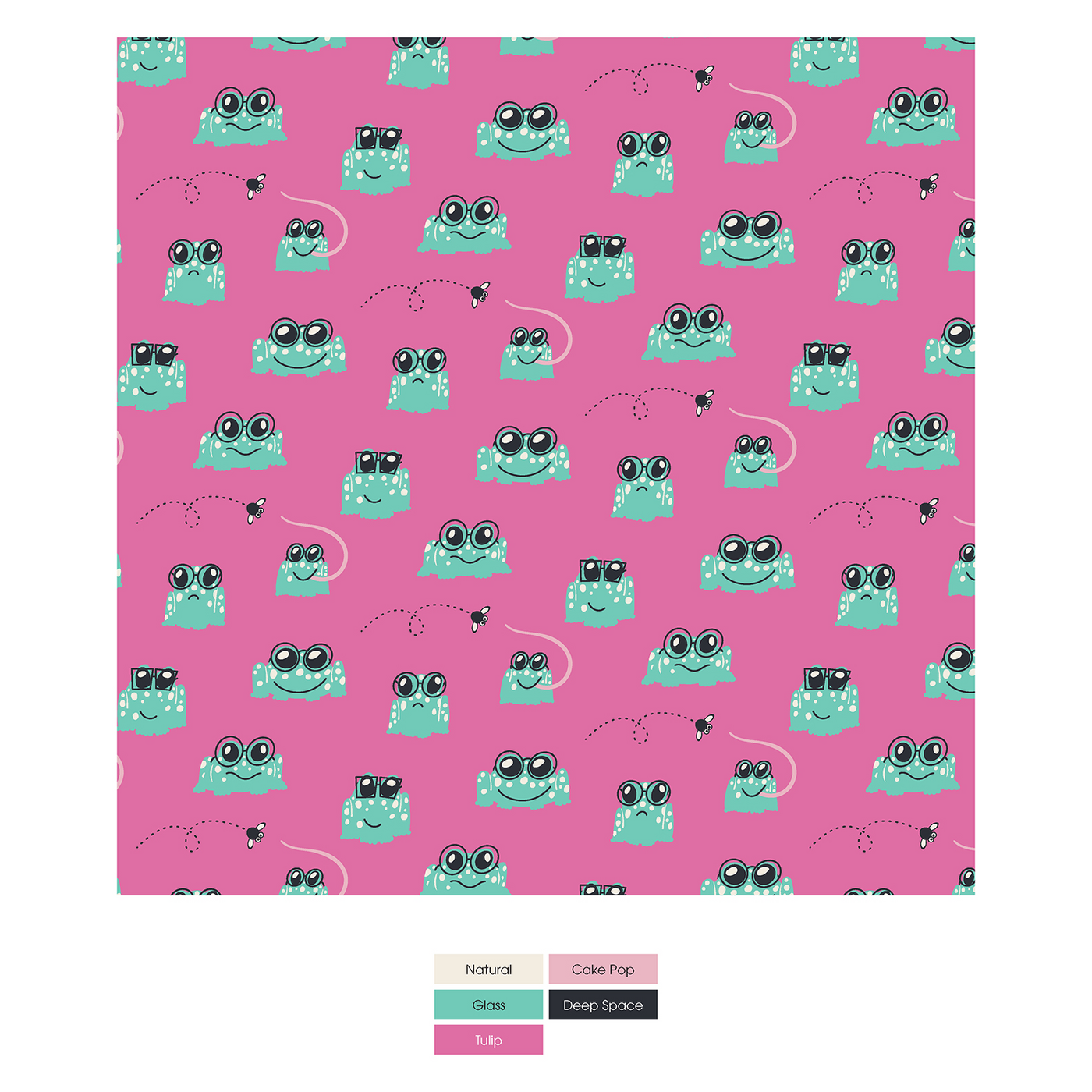 Kickee Pants Fluffle Toddler Blanket with Embroidery: Tulip Bespeckled Frogs