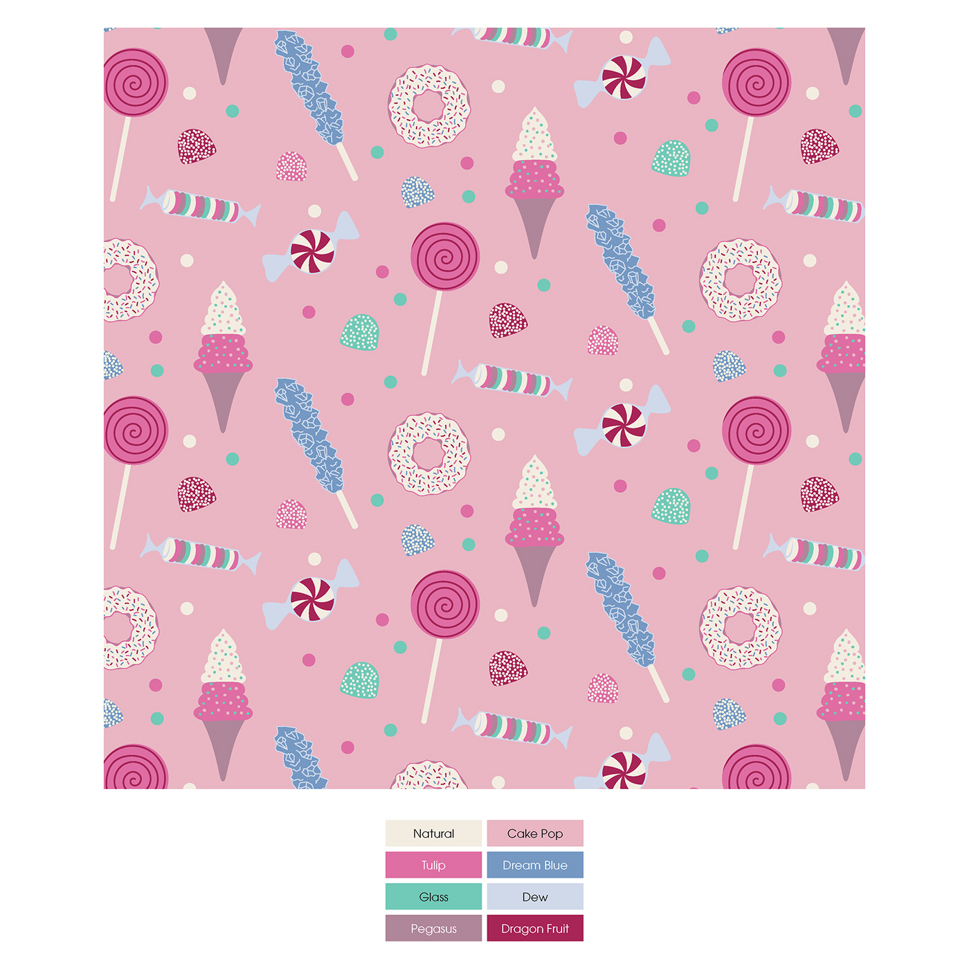 Kickee Pants Fluffle Throw Blanket with Embroidery: Cake Pop Candy Dreams