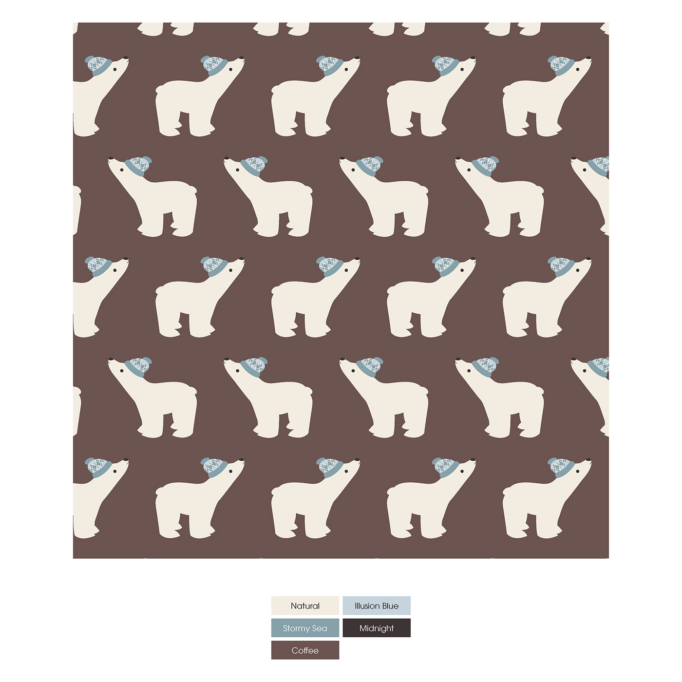 Kickee Pants Toddler Blanket: Coffee Polar Bears