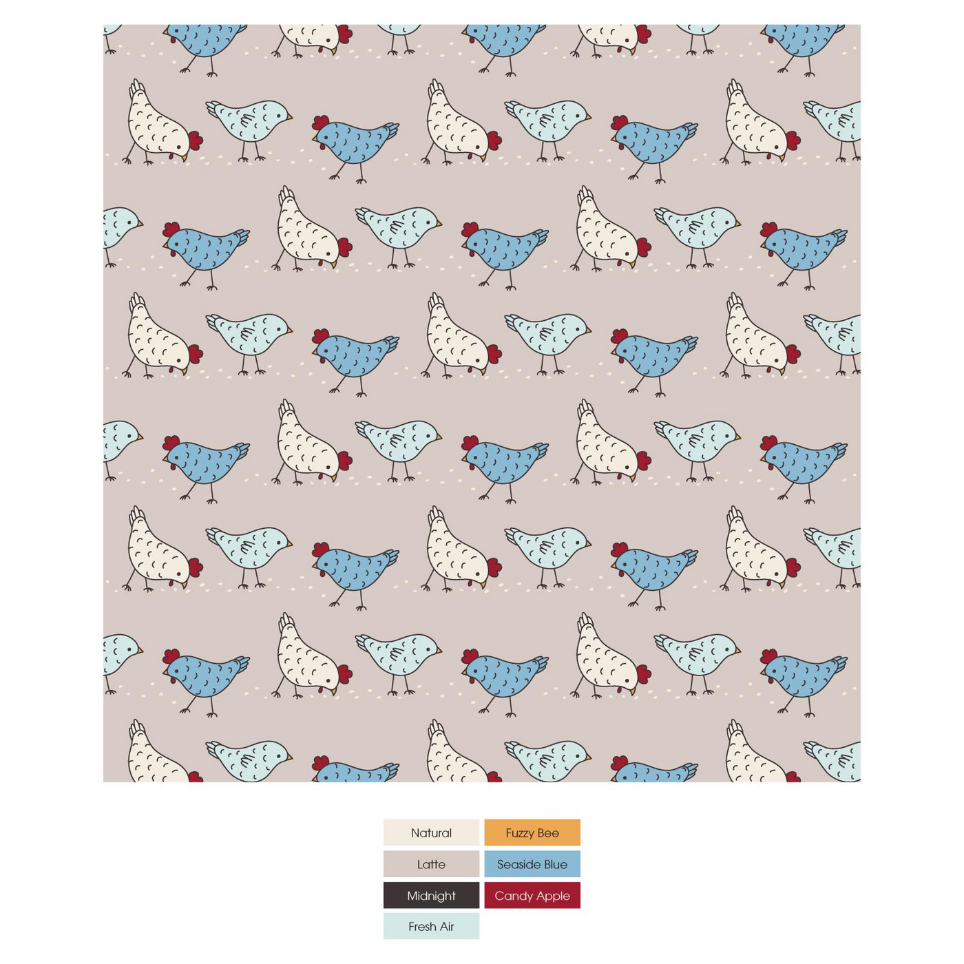 PRESALE Kickee Pants Toddler Blanket: Seaside Blue Gingham & Latte Chicken