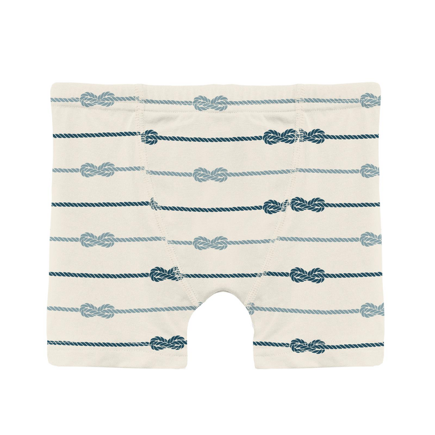 Kickee Pants Boy's Boxer Brief Set of 3: Stormy Sea Splashing Whales, Peacock & Natural Boat Rope