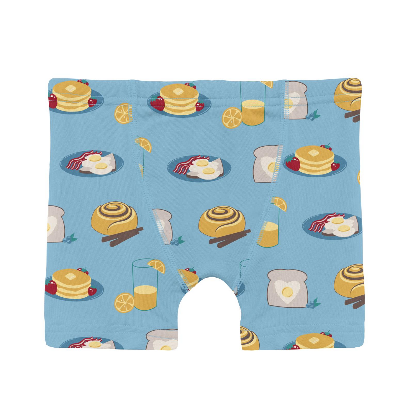 PRESALE Kickee Pants Boy's Boxer Brief Set of 3: Seaside Blue Breakfast in Bed, Fresh Air & Natural Books & Pets