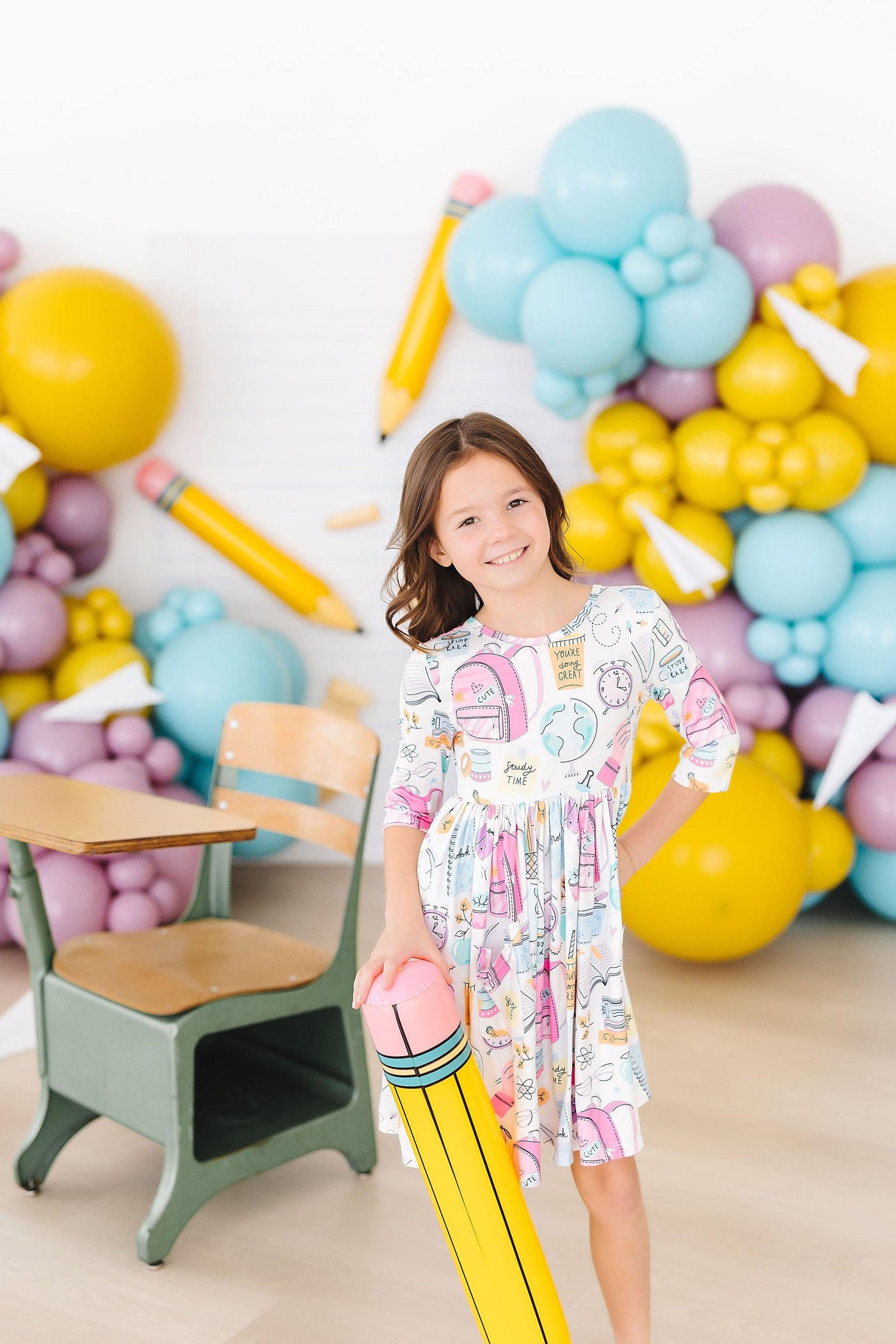 Mila & Rose:  School is Cool Pocket Twirl Dress