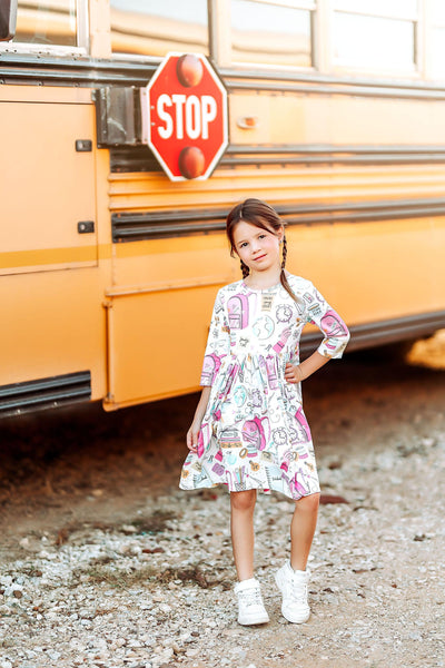 Mila & Rose:  School is Cool Pocket Twirl Dress