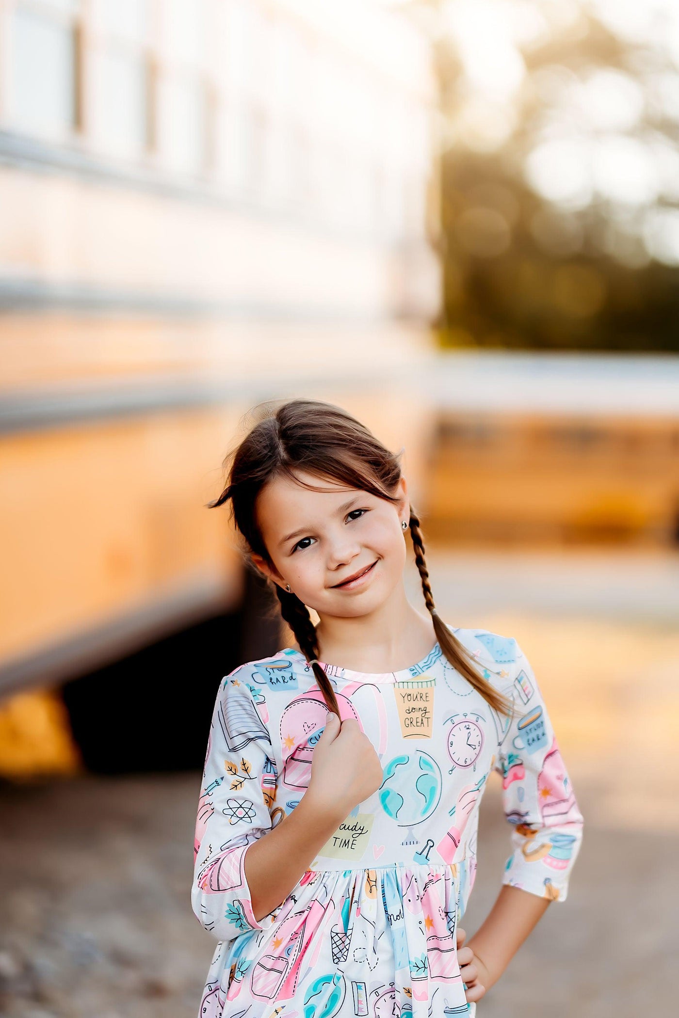 Mila & Rose:  School is Cool Pocket Twirl Dress