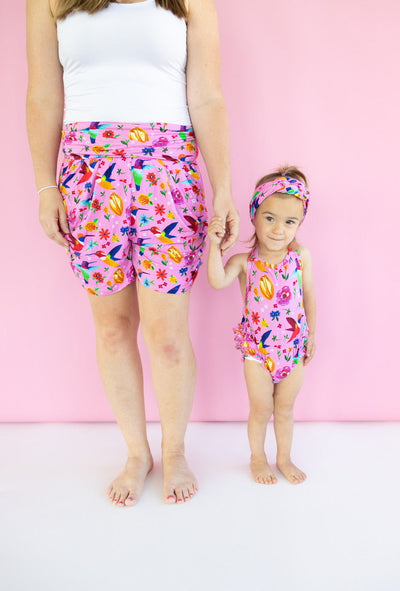 Muse Threads:  Hummingbird Floral Women's Lounge Shorts