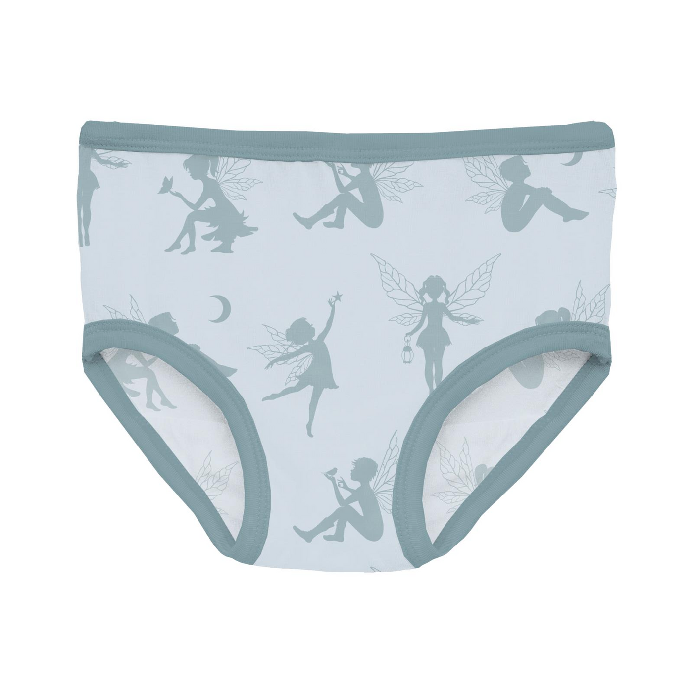 Kickee Pants Girl's Underwear Set of 3: Blush Enchanted Floral, Stormy Sea & Illusion Blue Forest Fairies
