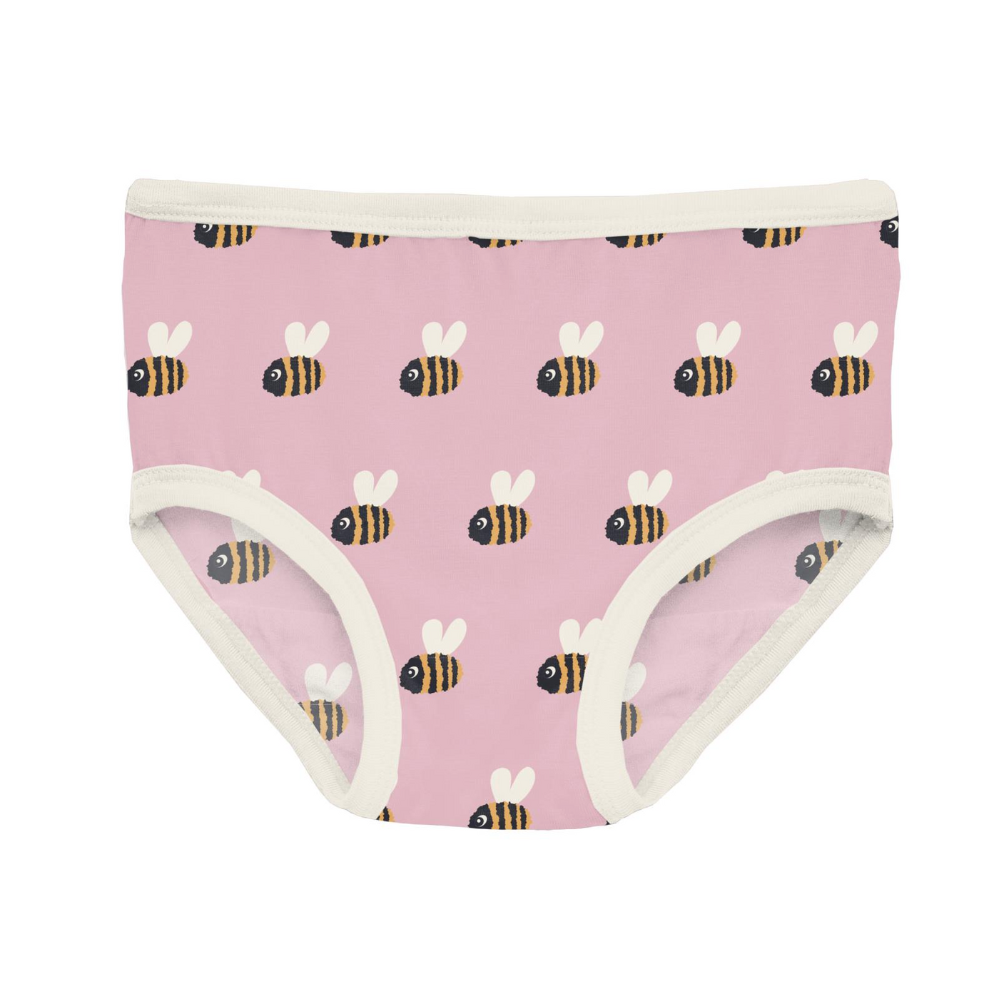 Kickee Pants Girl's Underwear Set of 3: Natural Flying Pigs, Natural & Cake Pop Baby Bumblebee