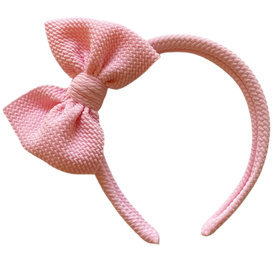 Little Lopers Skinny Bow Headband: Pink