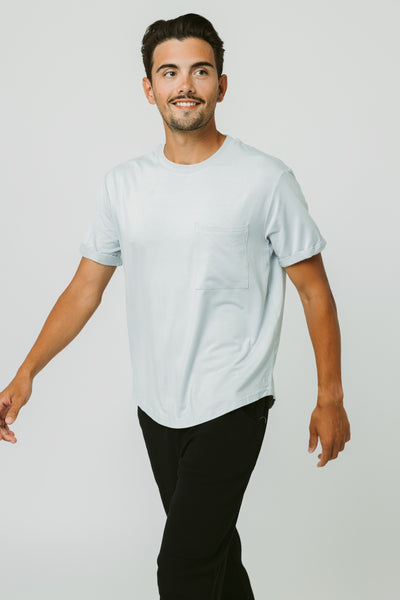 Little Bipsy Adult Bamboo Pocket Tee: Frost