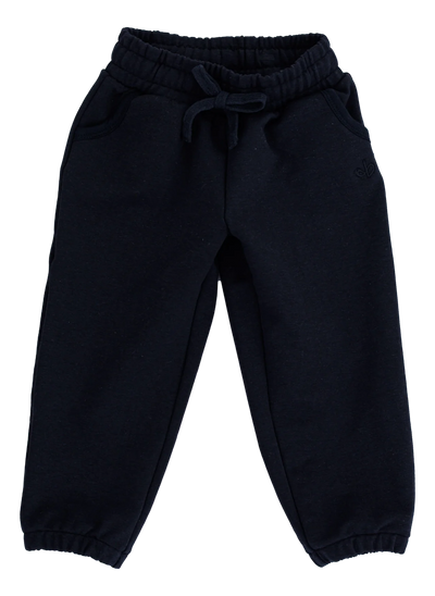 Birdie Bean Sweatpants: Solid Jet Black