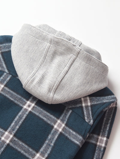 Little Bipsy Hooded Flannel: Night Fall