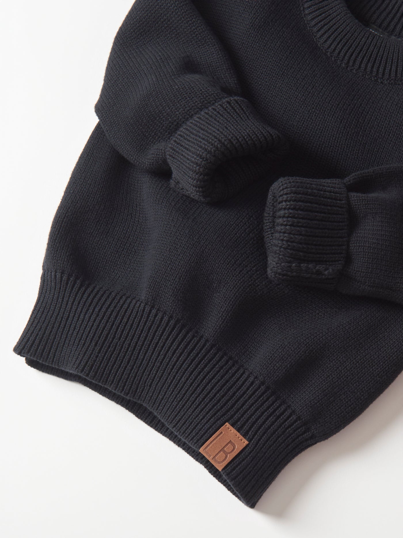 Little Bipsy Knit Sweater: Black