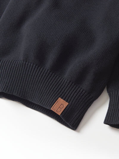 Little Bipsy Knit Sweater: Black