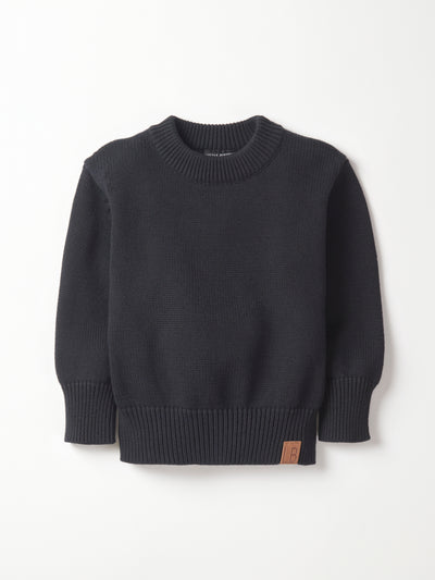 Little Bipsy Knit Sweater: Black