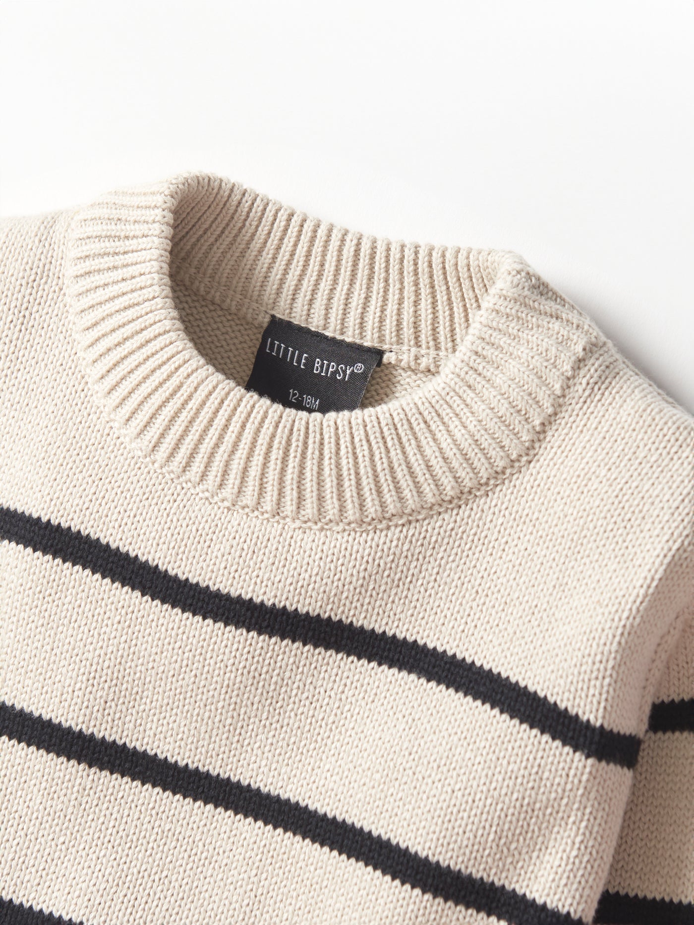 Little Bipsy Knit Sweater: Pinstripe