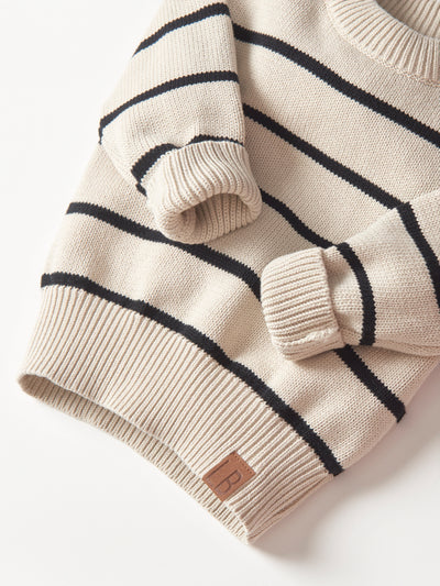 Little Bipsy Knit Sweater: Pinstripe