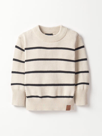 Little Bipsy Knit Sweater: Pinstripe