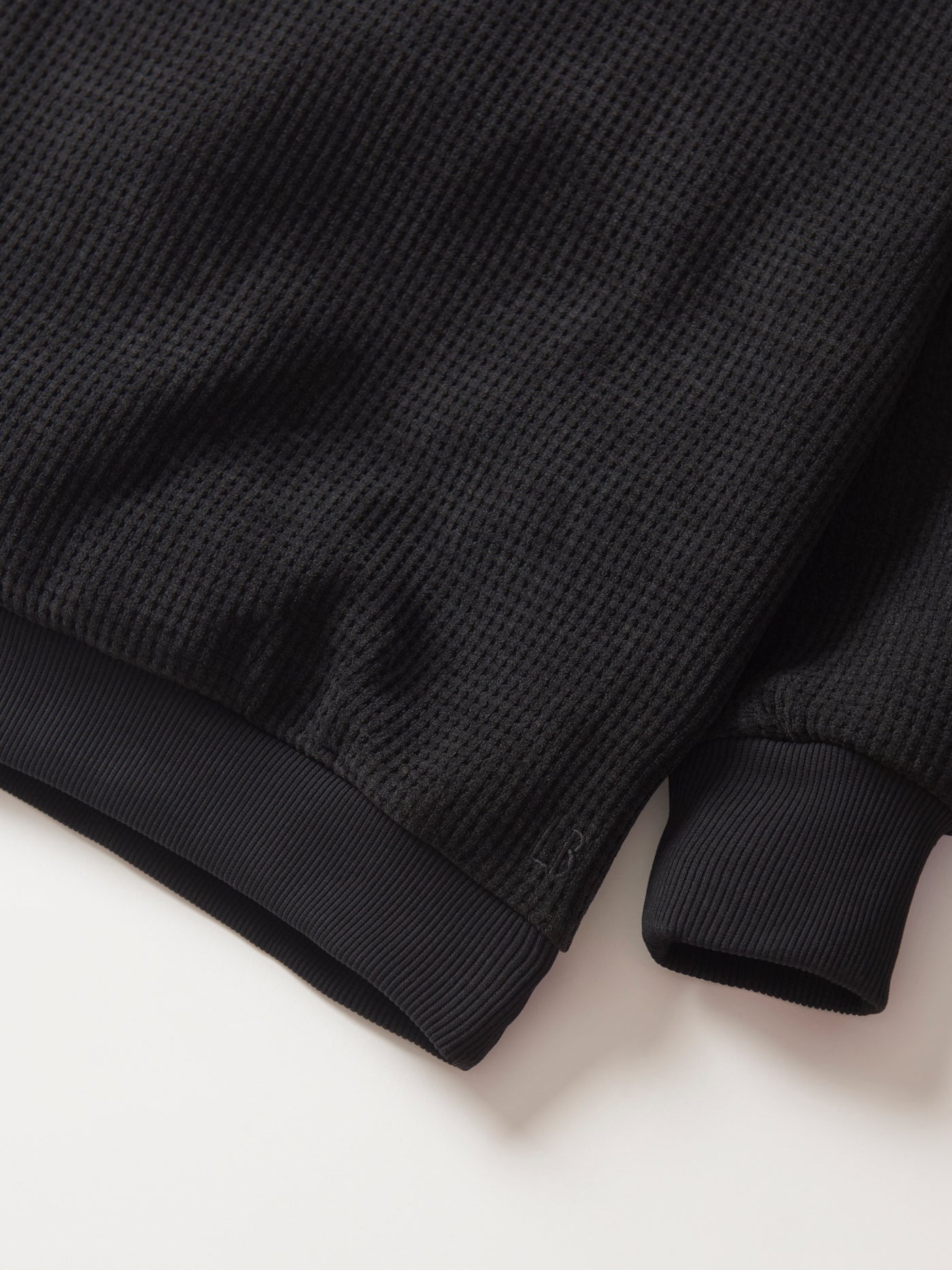 Little Bipsy Elevated Waffle Crewneck: Black