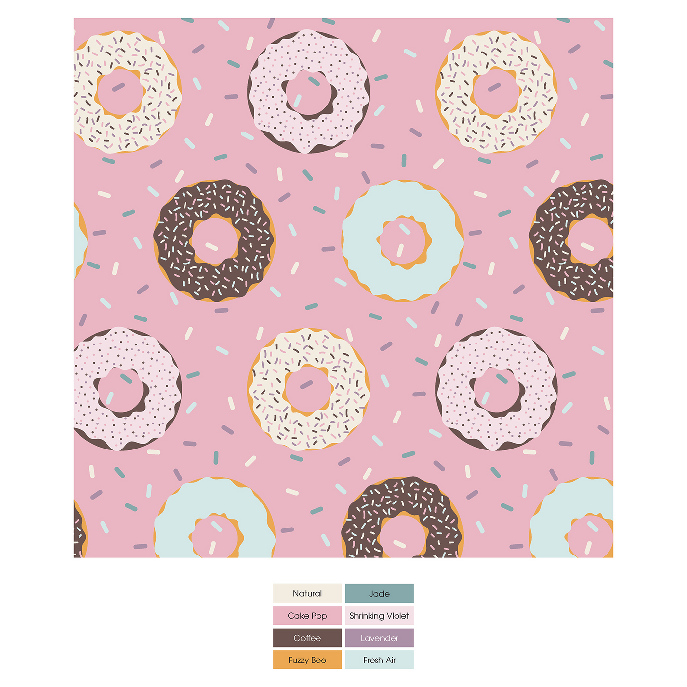 Kickee Pants Terry-Lined Raincoat: Cake Pop Donuts and Sprinkles