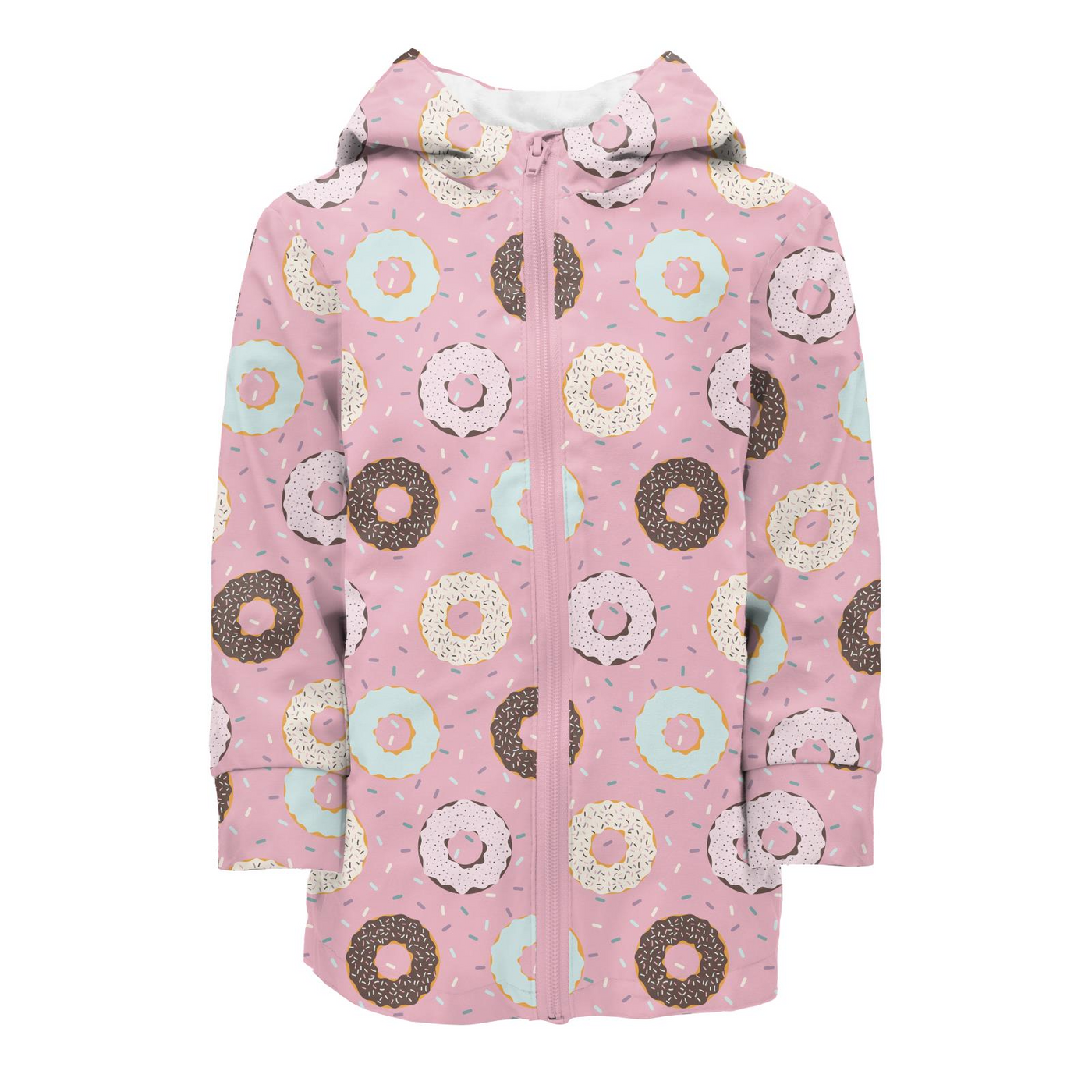 Kickee Pants Terry-Lined Raincoat: Cake Pop Donuts and Sprinkles