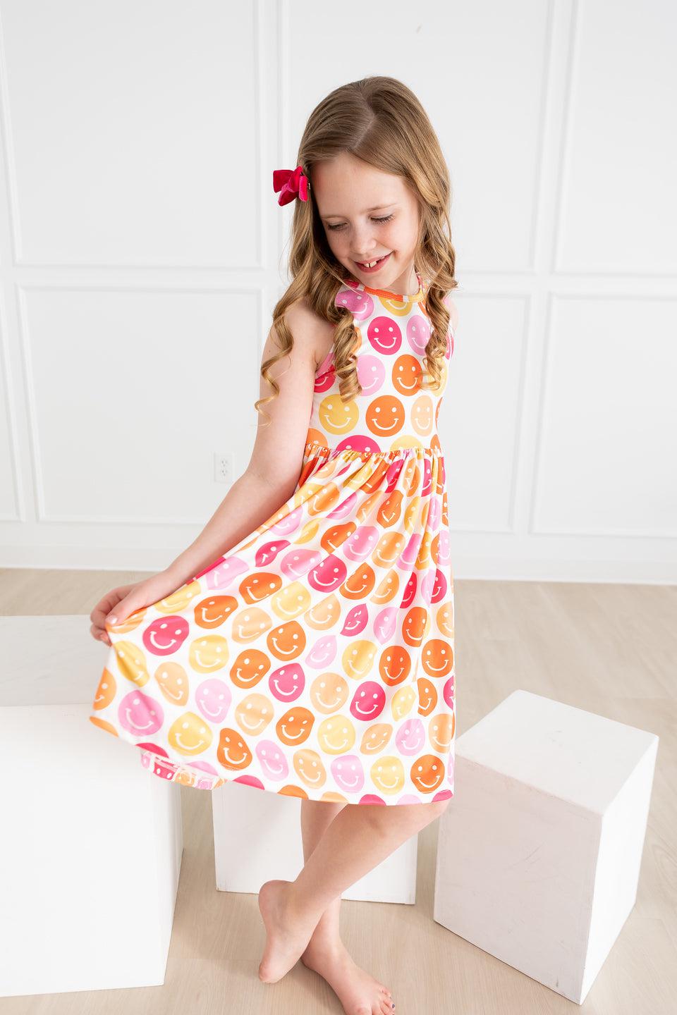 Mila & Rose:  Don't Worry, Be Hippy Tank Twirl Dress