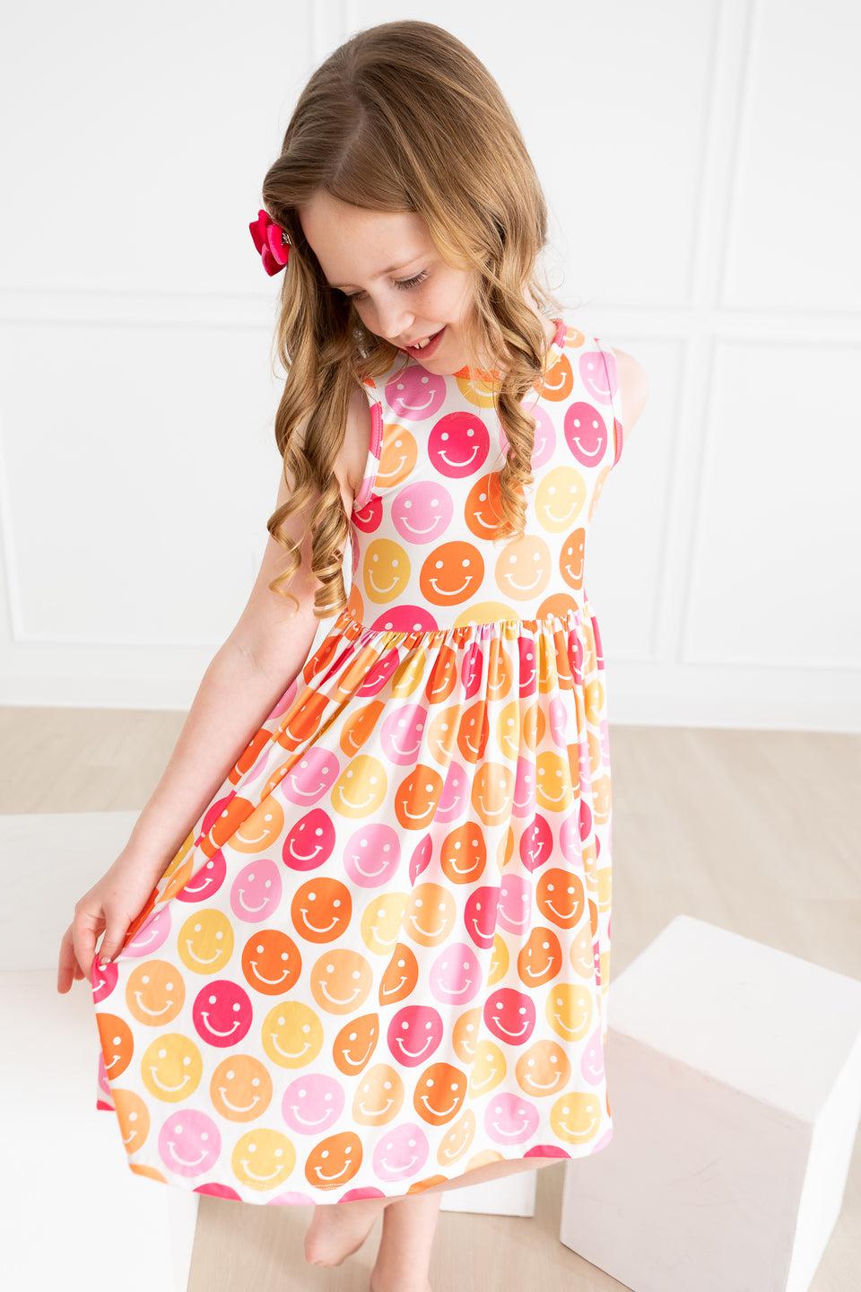 Mila & Rose:  Don't Worry, Be Hippy Tank Twirl Dress