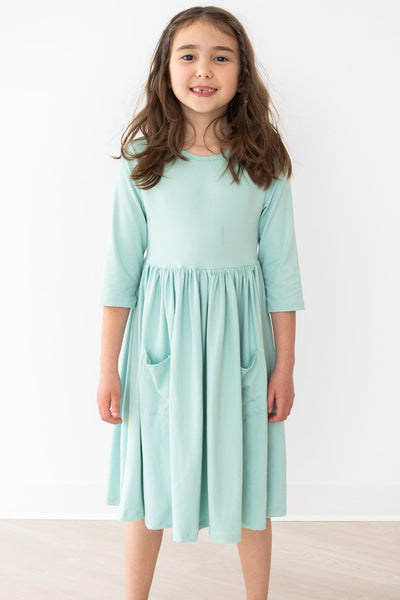 Mila & Rose:  Sage 3/4 Pocket Twirl Dress