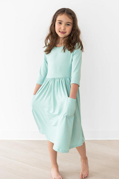 Mila & Rose:  Sage 3/4 Pocket Twirl Dress