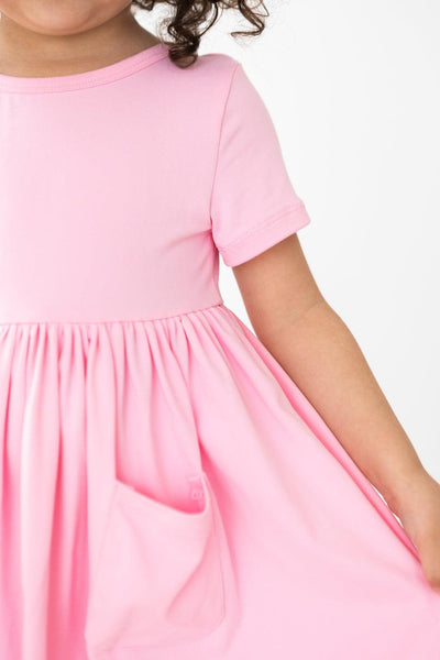 Mila & Rose:  Bubblegum Pink S/S Pocket Twirl Dress