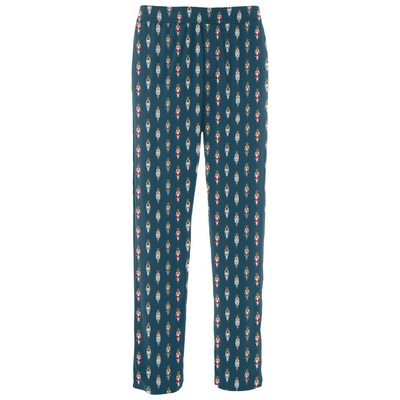 Kickee Pants Men's Pajama Pants: Peacock Nutcrackers