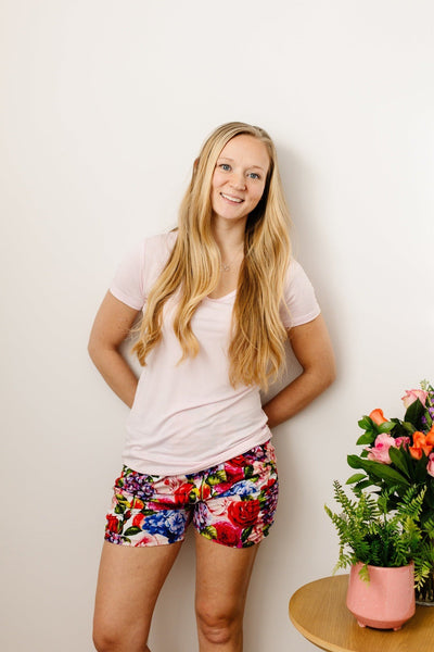 Muse Threads:  Hydrangea Rose Women's Lounge Shorts