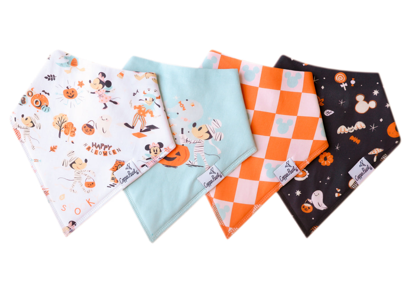 Copper Pearl Bandana Bib Set: Mickey Mouse's Boo Bash