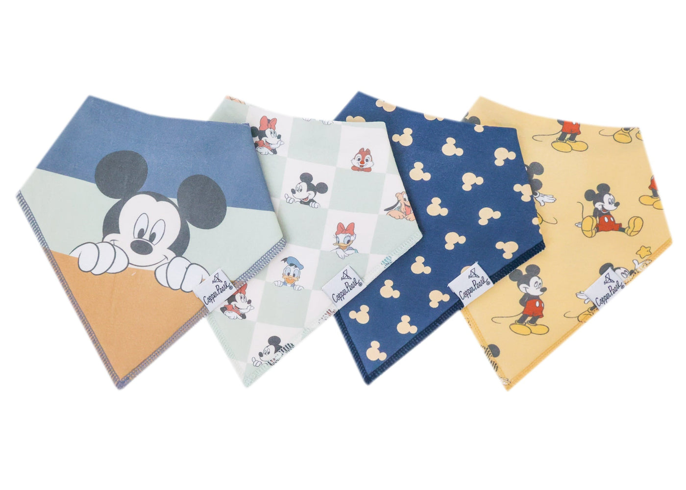 Copper Pearl Bandana Bib Set: Mickey Mouse and Friends