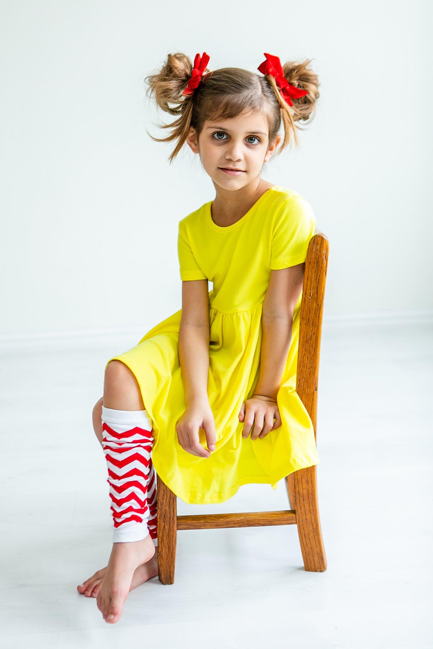 Mila & Rose:  Yellow S/S Pocket Twirl Dress