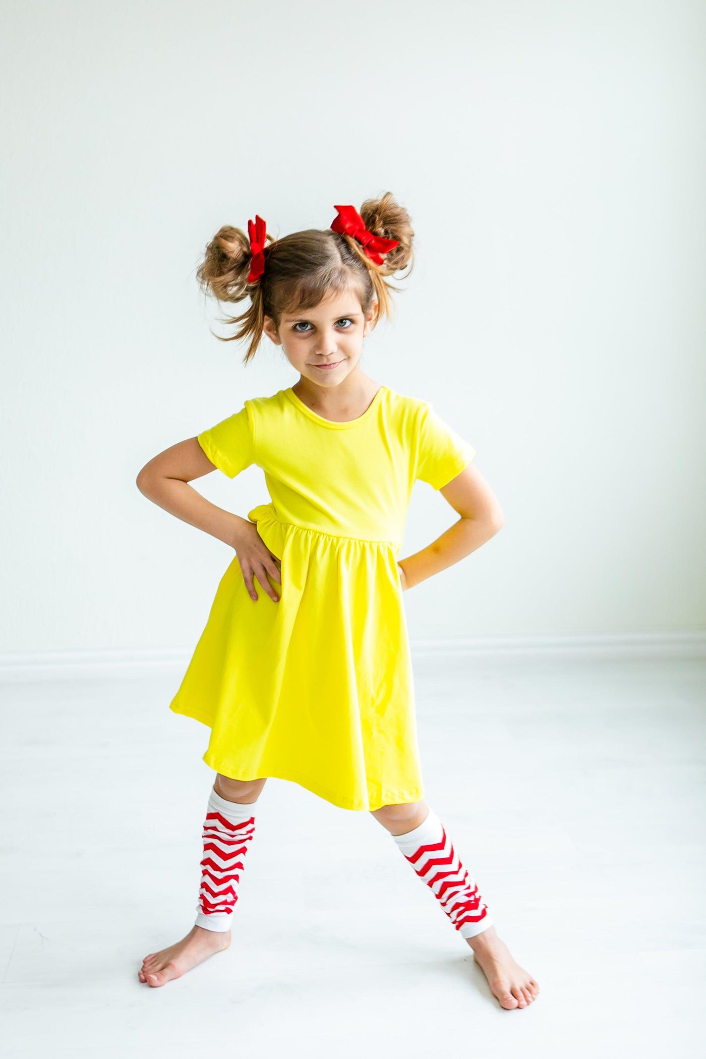 Mila & Rose:  Yellow S/S Pocket Twirl Dress