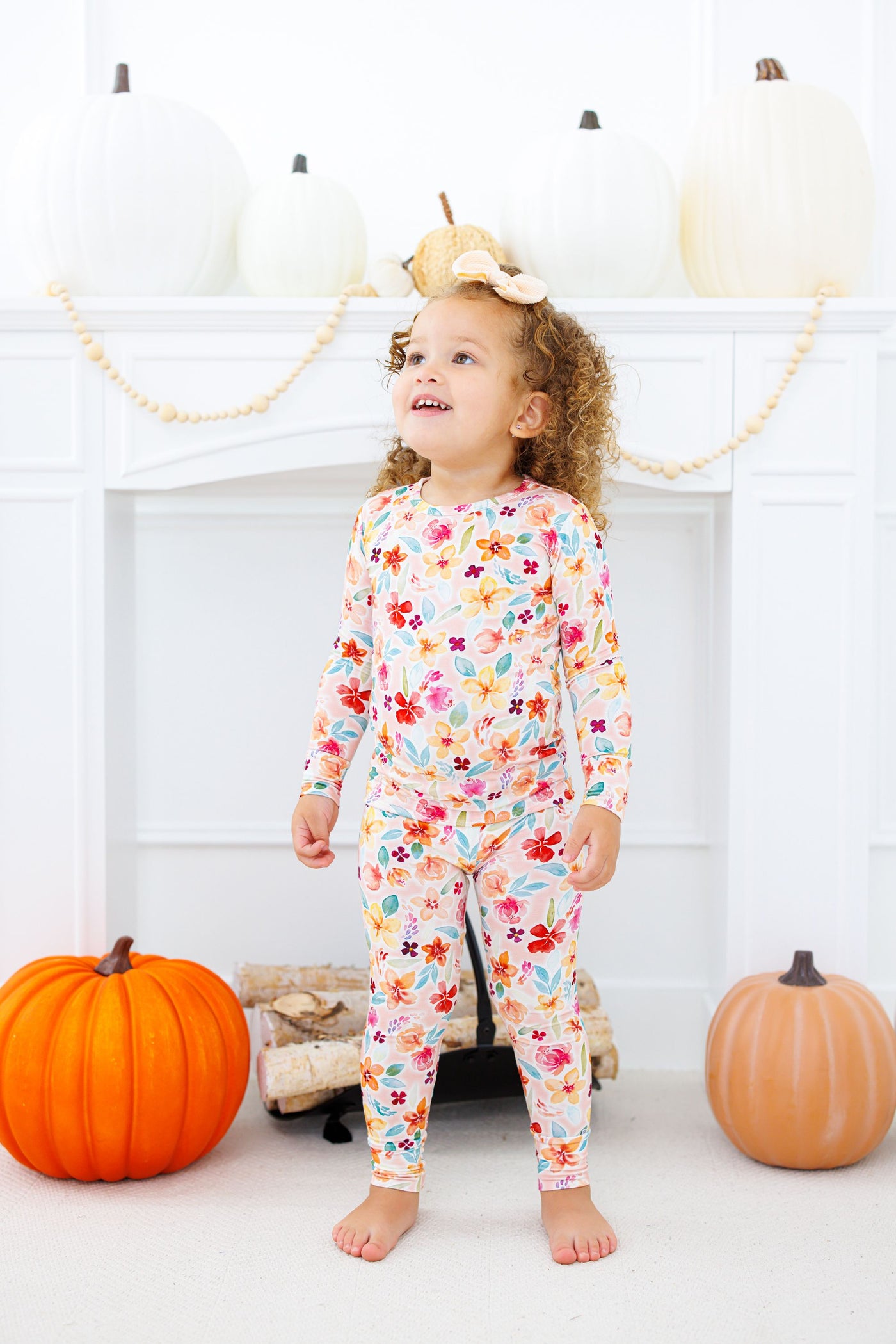 Birdie Bean Pajama Set: Pearl