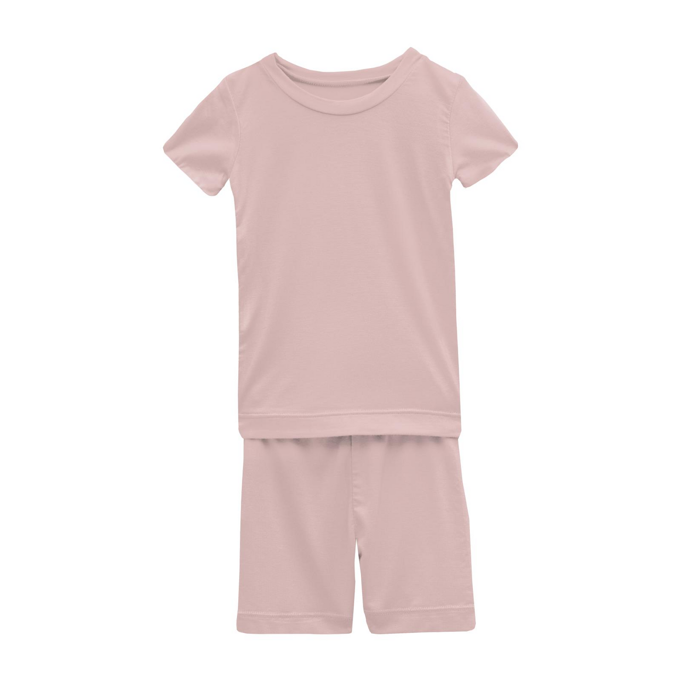 Kickee Pants Pajama Set with Shorts: Solid Baby Rose