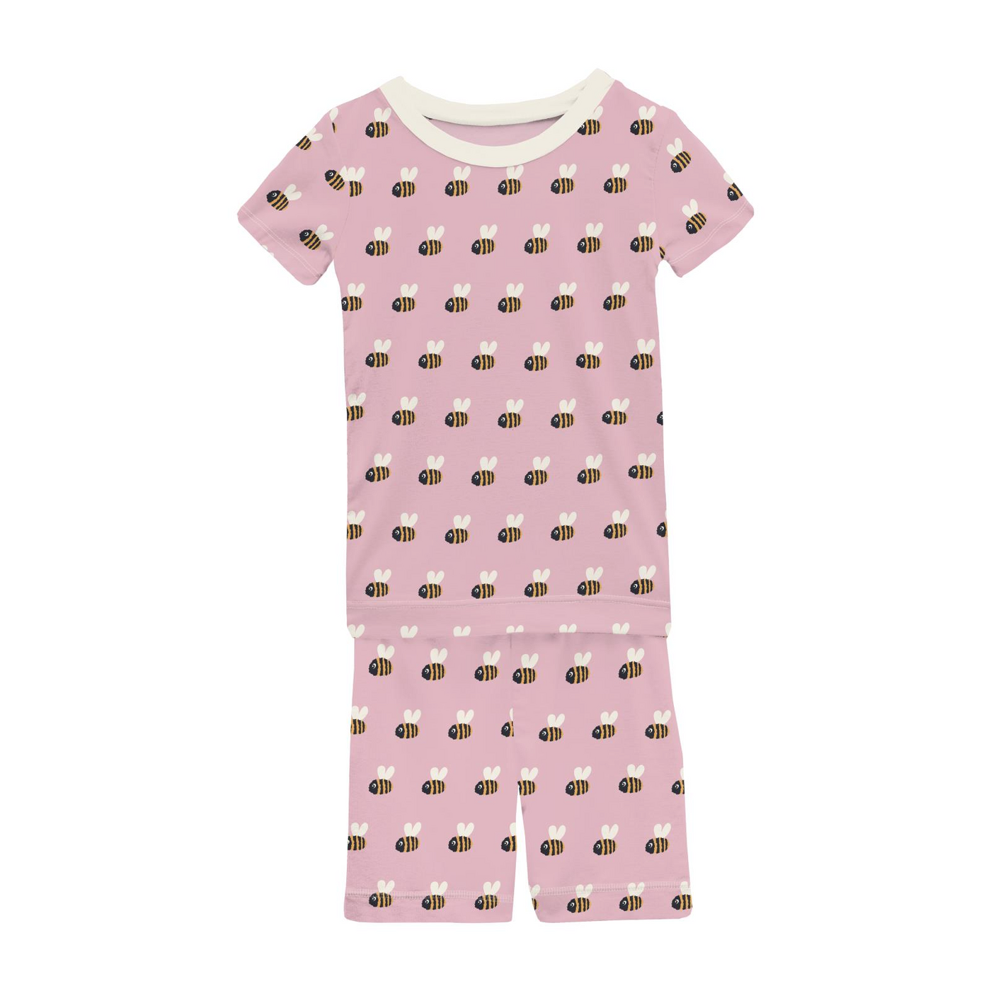 Kickee Pants Short Sleeve Pajama Set With Shorts: Cake Pop Baby Bumblebee