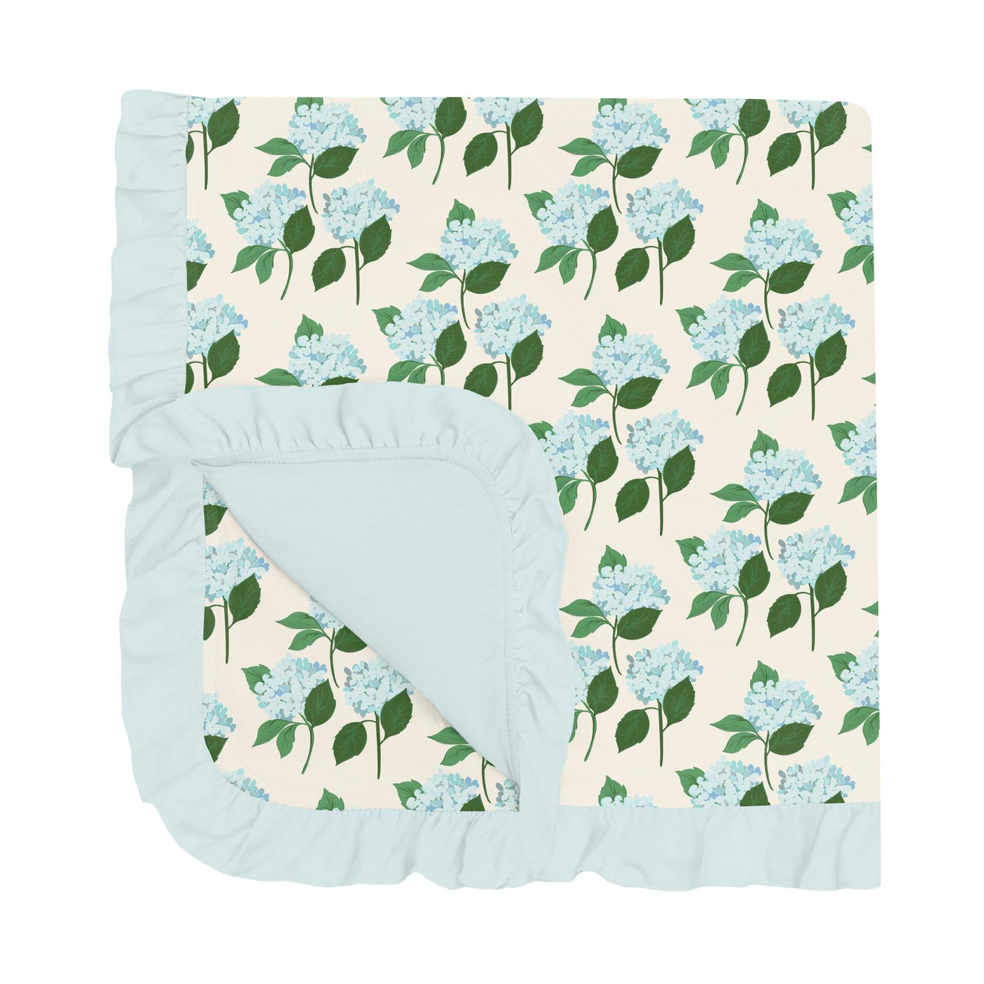 PRESALE Kickee Pants Ruffle Stroller Blanket: Hydrangea Bouquet