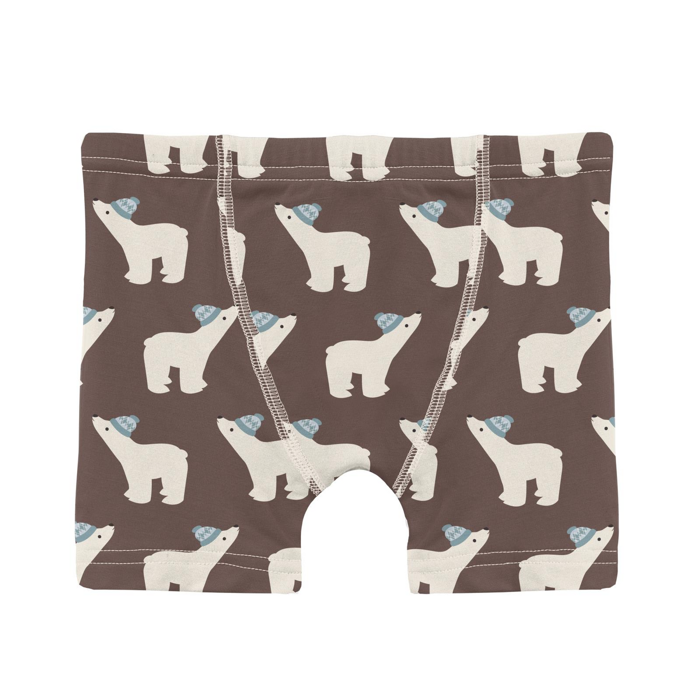 Kickee Pants Boy's Boxer Brief: Coffee Polar Bears