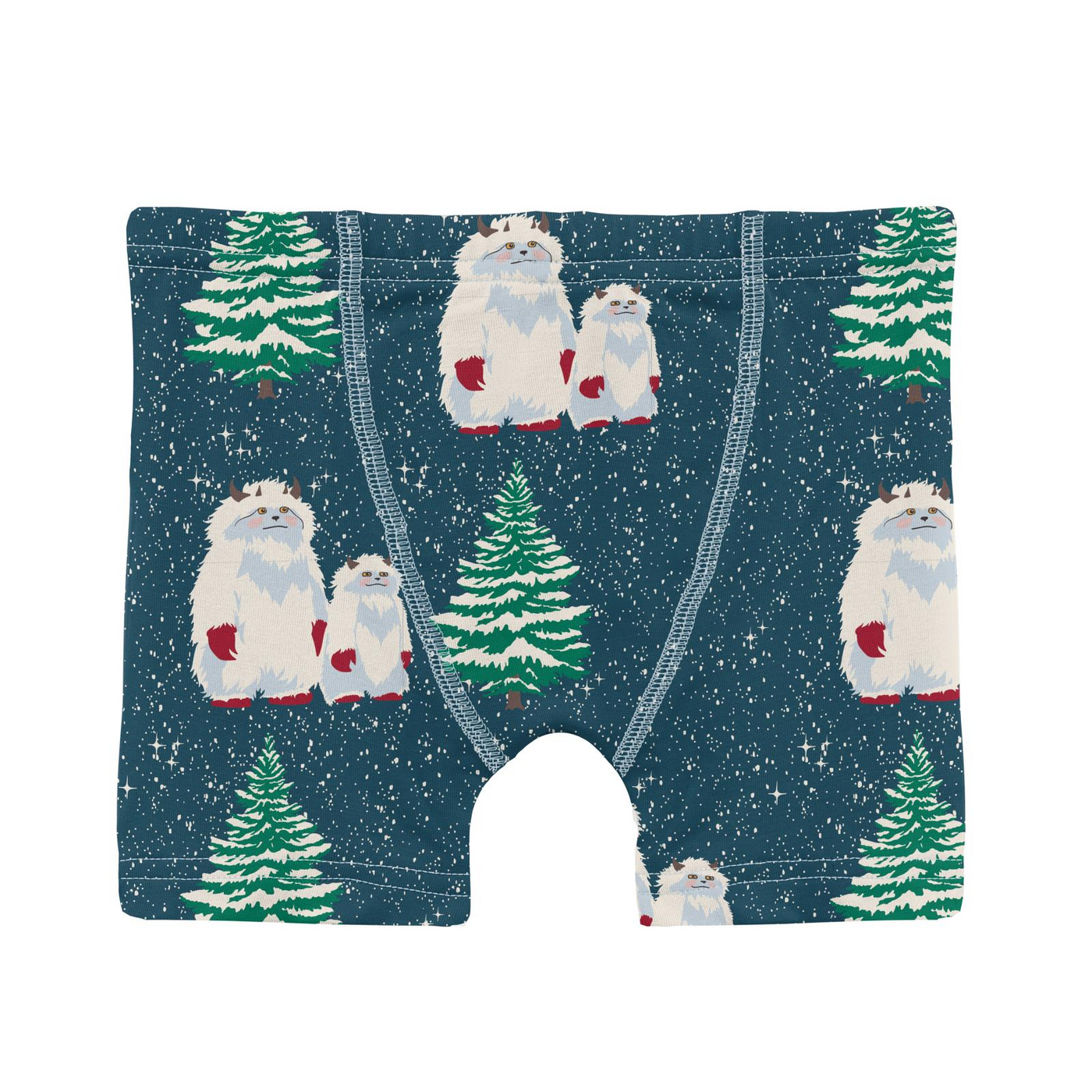 Kickee Pants Boy's Boxer Brief: Peacock Yeti