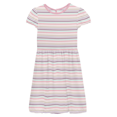 Kickee Pants Twirl Dress with Pockets: Ice Cream Stripe