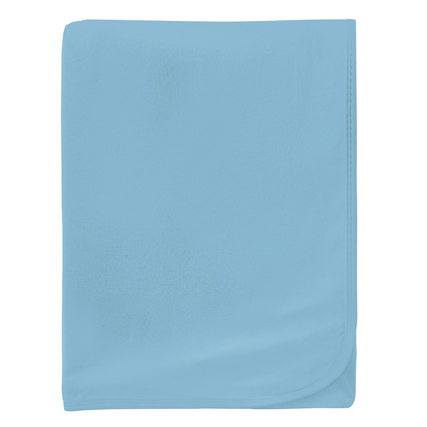 Kickee Pants Swaddling Blanket: Solid Seaside Blue