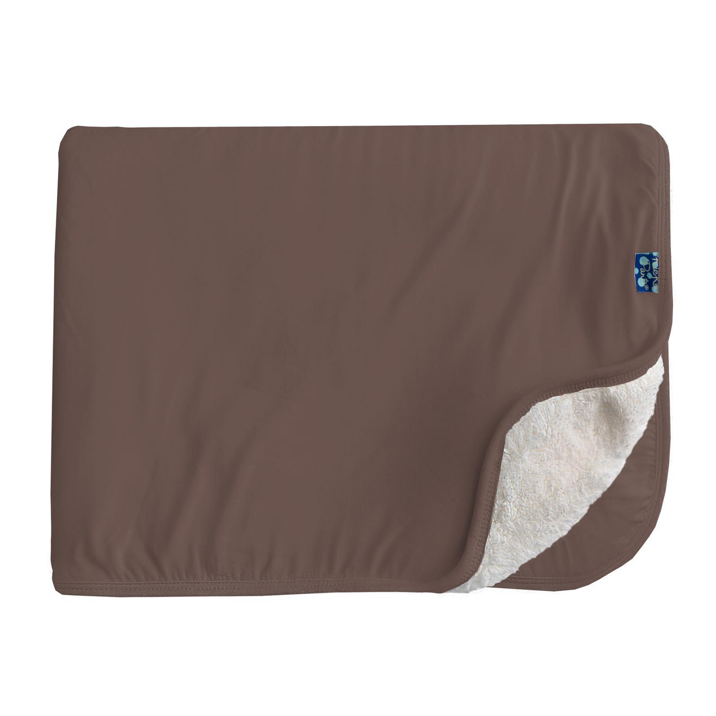 Kickee Pants Sherpa Lined Toddler Blanket: Solid Coffee