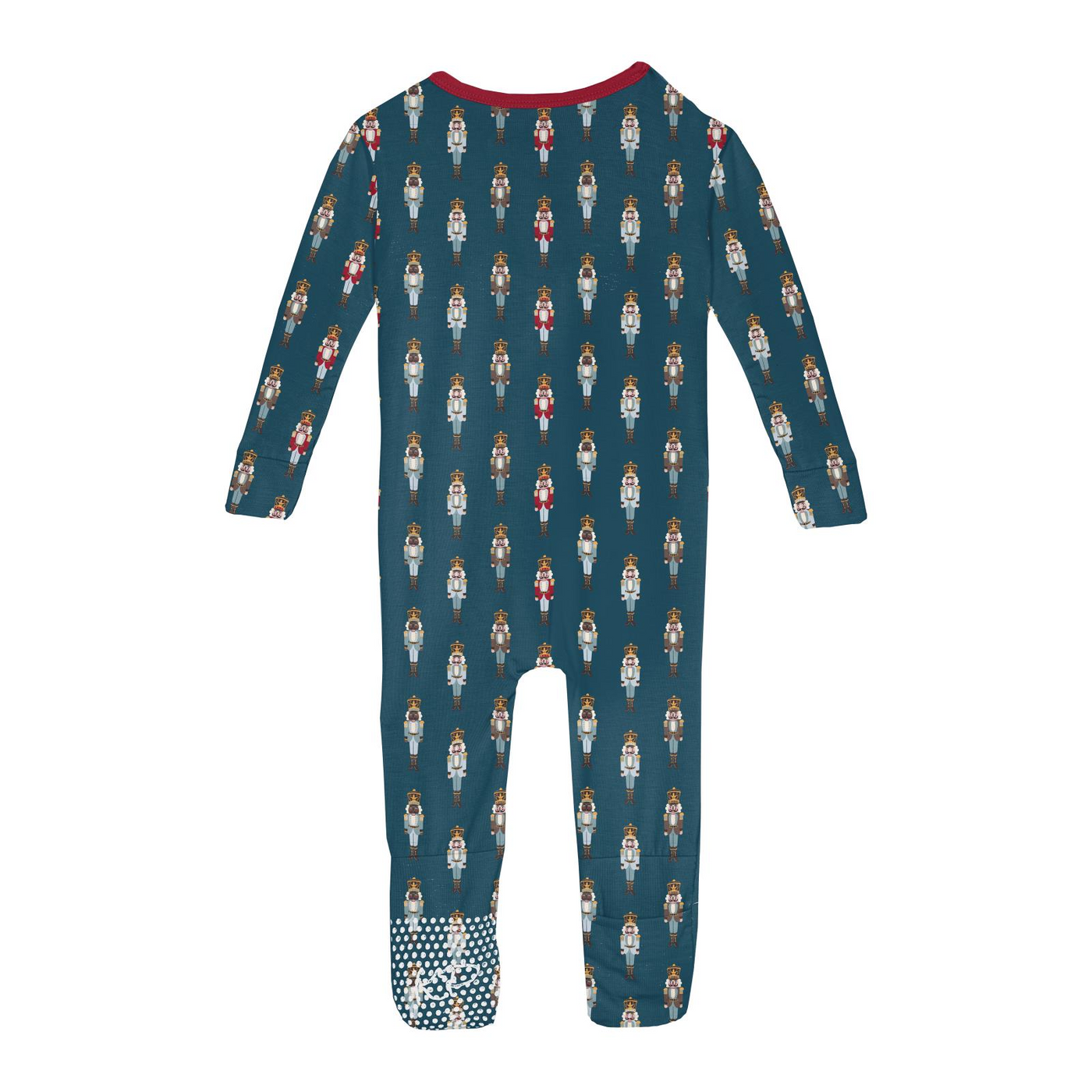 Kickee Pants Convertible Sleeper with Zipper: Peacock Nutcrackers