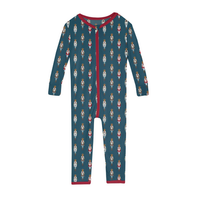 Kickee Pants Convertible Sleeper with Zipper: Peacock Nutcrackers