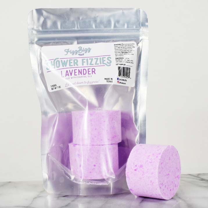 Fizz Bizz Shower Fizzies 3 Pack: Lavender