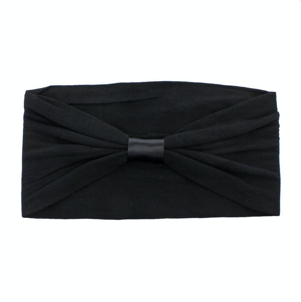 Wee Ones Nylon Add-a-Bow Band: Black